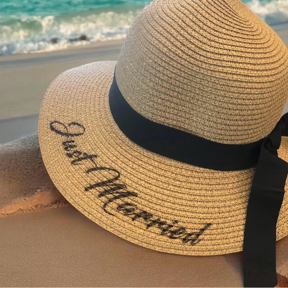 Women's Tan Sun Hat with Black Band